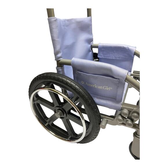 American Girl Doll Wheelchair II Just Like You Periwinkle Gray Disability Chair - Picture 2 of 5